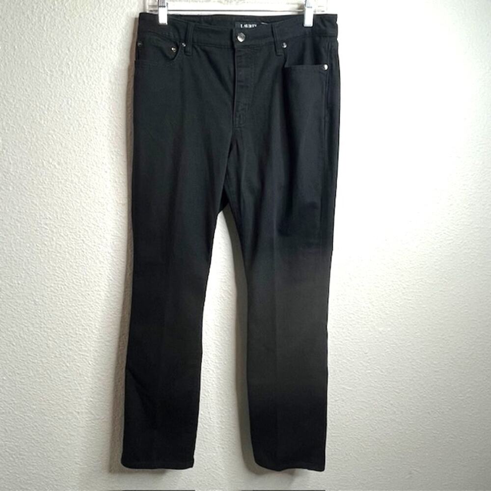 Lauren Ralph Lauren Black Straight Leg Jeans Size 10 Mid Rise - Picture 2 of 11